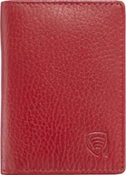 Portfele - KORUMA Mały skórzany portfel czerwony KUK-77TPR Uniwersalny - miniaturka - grafika 1
