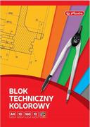 Szkolne artykuły papiernicze - Herlitz Blok techniczny A4/10K kolorowy (10szt) HERLITZ - miniaturka - grafika 1