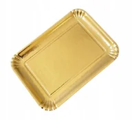Dodatki do ciast w proszku - Podkład pod tort 20x14cm taca złoty podkładka na ciasto monoporcje 5szt - miniaturka - grafika 1