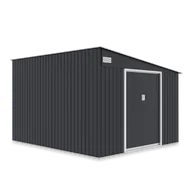 Altany ogrodowe - Domek narzędziowy JASPER 279x321cm Cold Grey, metalowy, z podwójnymi drzwiami, wentylowany, schowek na narzędzia, rowery i sprzęt ogrodowy Hardmaister - miniaturka - grafika 1