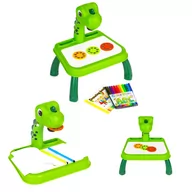 Projektory dla dzieci - Projektor tablica do rysowania dinozaur 12 flamastrów 24 wzory - miniaturka - grafika 1