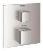 Baterie wannowe i prysznicowe - Grohe Grohtherm Cube - Podtynkowa termostatyczna bateria prysznicowa, Supersteel 24153DC0 - miniaturka - grafika 1