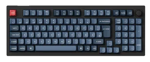 Keychron V5 Max RF Wireless + Bluetooth QWERTZ Niemiecki Czarny, Ciemny Niebieski V5M-D3-DE - Klawiatury - miniaturka - grafika 1