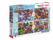 Puzzle - Clementoni Puzzle 2x20+2x60 Super Kolor Superhero - miniaturka - grafika 1