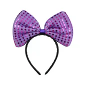 Stroje karnawałowe - Kokarda na opasce fioletowa - miniaturka - grafika 1