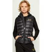 Kurtki i płaszcze dla chłopców - EA7 Puchowy bezrękawnik | Regular Fit - miniaturka - grafika 1
