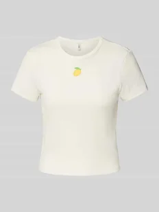 T-shirt o kroju regular fit z prążkowaniem model ‘DANIELLA’ - Koszulki i topy damskie - miniaturka - grafika 1
