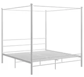 Łóżka - Białe dwuosobowe łóżko metalowe 160x200 cm G5-C92 - miniaturka - grafika 1