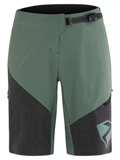 Spodnie sportowe damskie - Ziener Szorty kolarskie "Nabea X-gel" w kolorze zielono-antracytowym - grafika 1