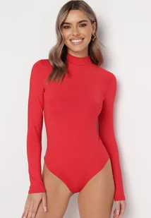 Czerwone Body z Półgolfem i Długimi Rękawami Gavaba - Body - miniaturka - grafika 1