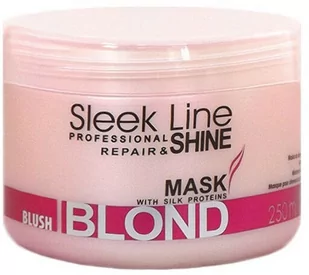Stapiz Stapiz Sleek Line Blond Blush maska do włosów blond z różowym barwnikiem 250ml 14396 - Maski do włosów - miniaturka - grafika 1