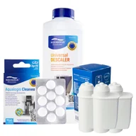 Akcesoria i części do ekspresów do kawy - Zestaw Philips - Filtr Philips Intenza+ CA6702 3szt, Uniwersalny Odkamieniacz 500ml, Cleaneo - miniaturka - grafika 1