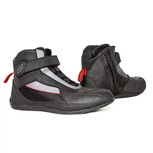 Ozone City buty motocyklowe, wzmocnione kostki i pięty, elementy odblaskowe, zamek błyskawiczny, antybakteryjne wkładki - Odzież motocyklowa - miniaturka - grafika 1