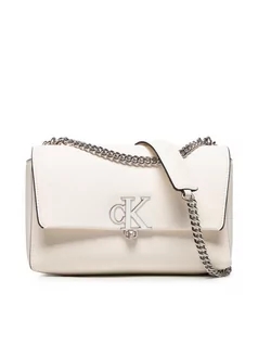 Torebki damskie - Calvin Klein Torebka Minimal Monogram Ew Flap Cony K60K609291 Biały - grafika 1