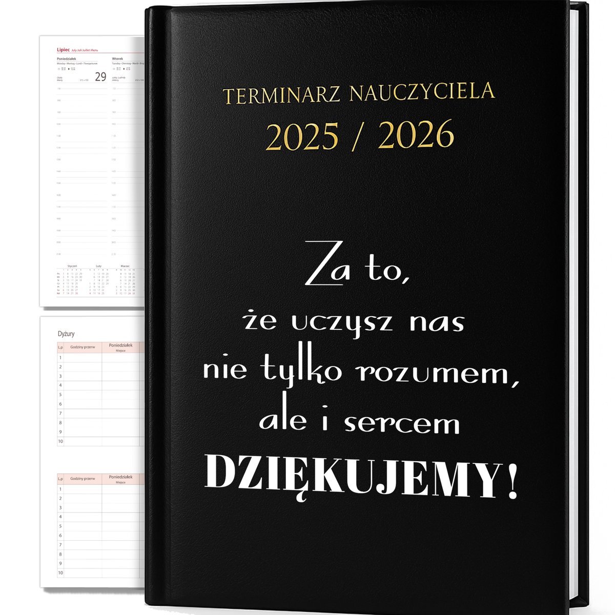 KALENDARZ NAUCZYCIELSKI A5 2025/2026 ZA TO ŻE UCZYSZ NAS NIE TYLKO ROZUMEM