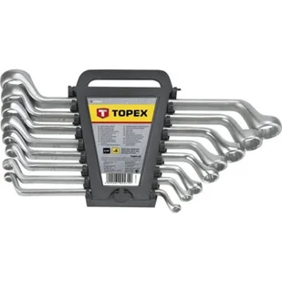Topex Klucze oczkowy odgięte 35D855 komplet 6szt. (6-17 mm) - Klucze i nasadki - miniaturka - grafika 1