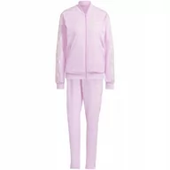 Dresy damskie - Dres damski adidas Essentials 3-Stripes różowy IJ8787 M - miniaturka - grafika 1