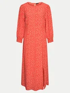 Sukienki - Pieces Sukienka letnia Sui 17149330 Czerwony Regular Fit - miniaturka - grafika 1