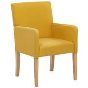 Krzesła - Beliani Krzesło do jadalni żółte ROCKEFELLER - miniaturka - grafika 1