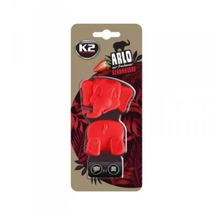 K2 ARLO STRAWBERRY Odświeżacz powietrza w kształcie słonika Z0-6963 - Zapachy samochodowe - miniaturka - grafika 1