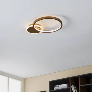 Lampa sufitowa LED Gafares pilot okrągła złota - Lampy sufitowe - miniaturka - grafika 1
