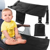 Maty piankowe - PRZEDŁUŻENIE SIEDZENIA DLA DZIECI DO SAMOLOTU POCIĄGU AUTA LEŻAK PODRÓŻNY Czarny - miniaturka - grafika 1