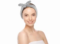 Pojemniki łazienkowe - Szara Opaska Na Głowę Kosmetyczna Do Włosów ACTIVE - miniaturka - grafika 1