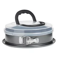 Formy do ciast - Secret de Gourmet Tortownica z pokrywką i uchwytem 28 cm metalowa 151310 - miniaturka - grafika 1