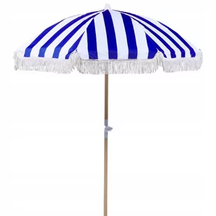 Parasol ogrodowy ⌀ 150 cm niebieski z białym MONDELLO - Parasole ogrodowe Parasol ogrodowy ⌀ 150 cm niebieski z białym MONDELLO - Parasole ogrodowe - miniaturka - grafika 1