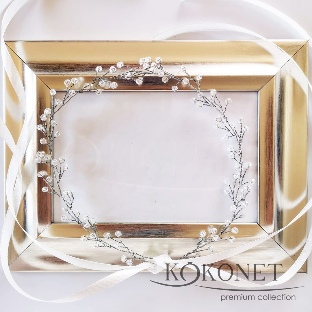 Wianek ślubny ROSALIE silver