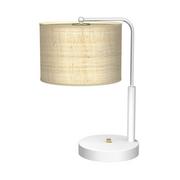 Lampy stojące - Milagro Lampa gabinetowa MARSHALL WHITE RATTAN 1xE27 MLP7491 - miniaturka - grafika 1