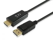Adaptery i przejściówki - Equip 119390 adapter kablowy 2 m DisplayPort HDMI Czarny - miniaturka - grafika 1