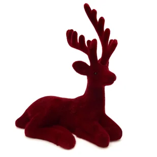 Renifer Ozdobny Dekoracja Na Stół Jelonek Bordowy - Ozdoby bożonarodzeniowe - miniaturka - grafika 1