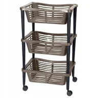 Półki łazienkowe - EH Excellent Houseware Wózek regał organizer szafka do kuchni łazienki 810211-B - miniaturka - grafika 1