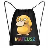 Plecaki worki - Worek Szkolny Workoplecak WF Do Przedszkola Szkoły PSYDUCK pokemon + IMIĘ 2 - miniaturka - grafika 1
