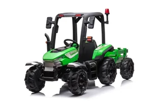 Mamido Dziecięcy Traktor Na Akumulator Z Przyczepą 24V Blast 2X200W Zielony - Pojazdy elektryczne dla dzieci - miniaturka - grafika 1