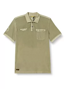 Camel Active Męska Koszulka Polo, Khaki, M - Koszulki męskie - miniaturka - grafika 1
