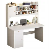 Biurka - BIURKO KOMPUTEROWE BIAŁE LOFT POD LAPTOP KOMPUTER NOWOCZESNE Z 7 PÓŁKAMI SOLIDNE - miniaturka - grafika 1