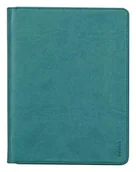 Etui do tabletów - Rhodia 168103C - Teczka konferencyjna Rhodiarama 19,5x25,5 cm, z etui, 2 płaskie kieszenie zamykane na suwak, miejsca na karty, uchwyt na długopis, okładka z imitacji skóry w kolorze pawiej zieleni - miniaturka - grafika 1