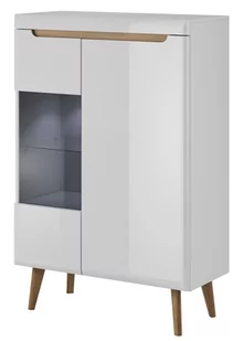 Witryna Niska Nordi Nwt90 Biały Połysk - Inne meble do salonu - miniaturka - grafika 1