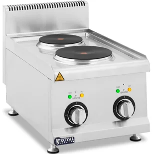 Kuchnia elektryczna nastawna z okapem 2 pola grzewcze 4.6 kW 400 V - Akcesoria gastronomiczne - miniaturka - grafika 1