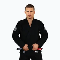 Kimona, stroje i obuwie - GI do brazylijskiego jiu-jitsu męskie Ground Game Gamer czarne - miniaturka - grafika 1