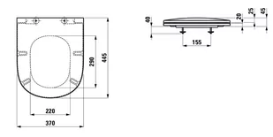 Laufen Lua Deska sedesowa 44,5x36,5 cm biała H8910820000001 - Deski sedesowe - miniaturka - grafika 1