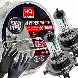 Żarówki H4 HQ Automotive +150% Hyper White 55W 12V Bardzo Mocne - Żarówki samochodowe Żarówki H4 HQ Automotive +150% Hyper White 55W 12V Bardzo Mocne - Żarówki samochodowe - miniaturka - grafika 1