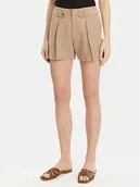 Spodenki damskie - Guess Szorty materiałowe W5GD1J WG8N0 Beżowy Relaxed Fit - miniaturka - grafika 1