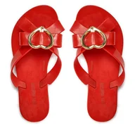 Buty dla dziewczynek - Japonki Melissa Mini Melissa Harmonic Hot Inf 33945 Czerwony - miniaturka - grafika 1