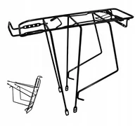 Bagażniki rowerowe - Bagażnik rowerowy tylny 26" regulowany czarny - miniaturka - grafika 1