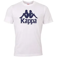 Koszulki męskie - Kappa Męski T-shirt Authentic Caspar, biały, L - miniaturka - grafika 1