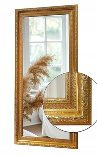Lustro w bogato zdobionej złotej ramie 140x50 odporne na wilgoć U14 - Lustra - miniaturka - grafika 1