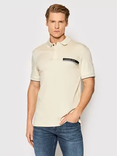 Koszulki męskie - Hugo Boss Polo PORSCHE Phillipson 190 50457012 Beżowy Slim Fit 4021401331483 L - grafika 1